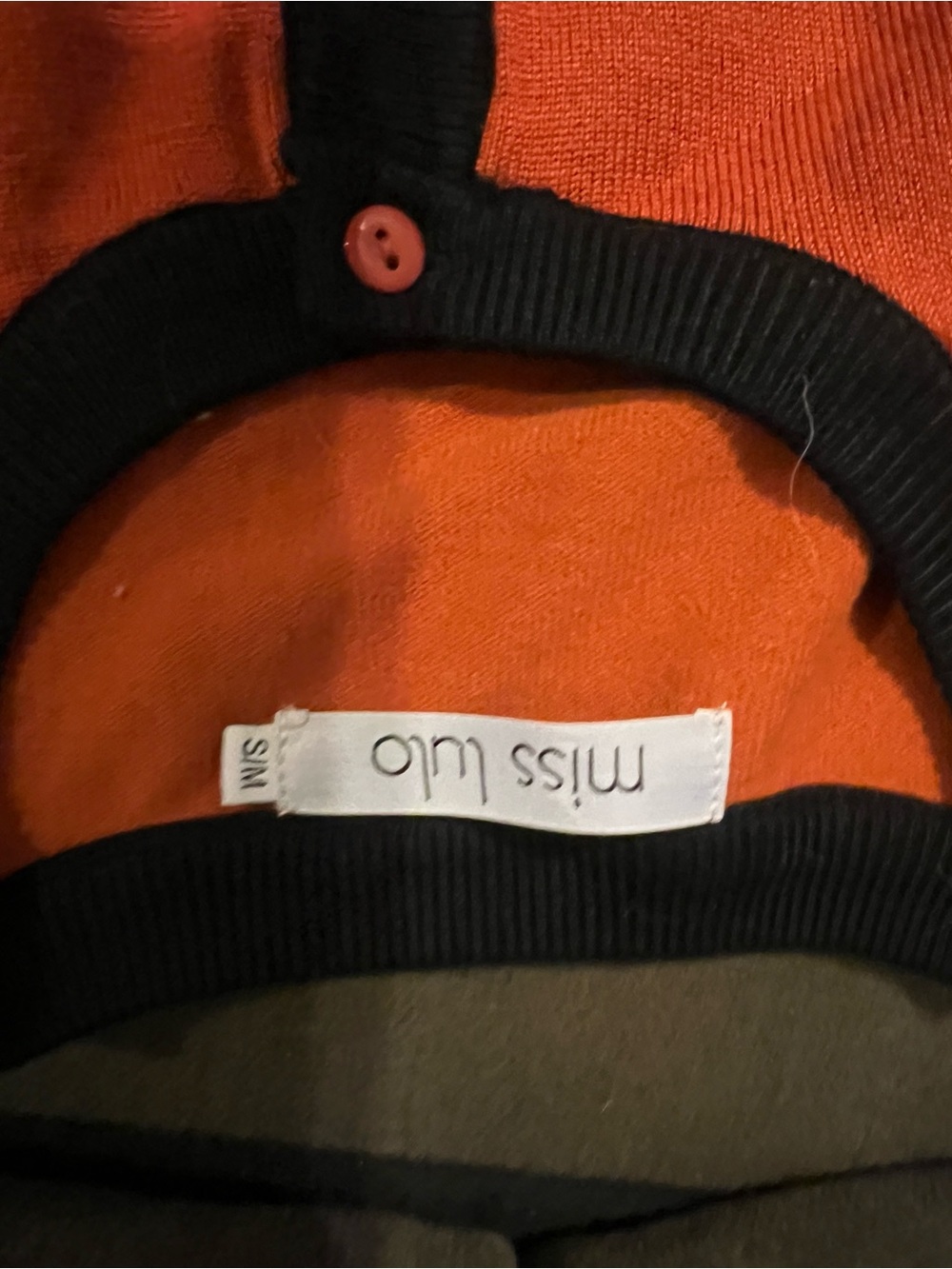 Miss lulo Orange & Black Trim Cardigan